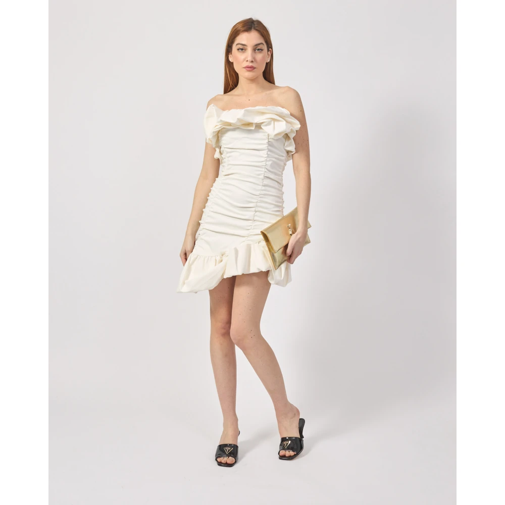 Fracomina Witte Mini Jurk met Rits White Dames
