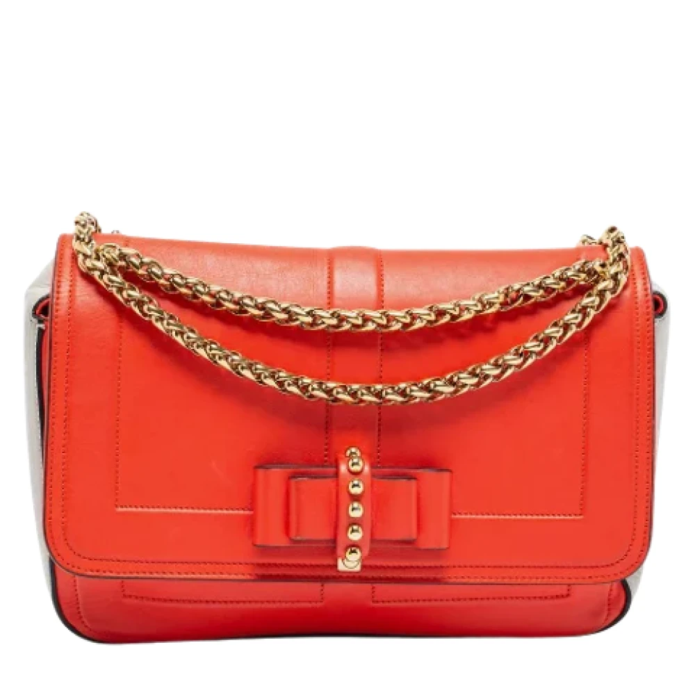 Christian Louboutin Pre-owned Leather shoulder-bags Orange Dames