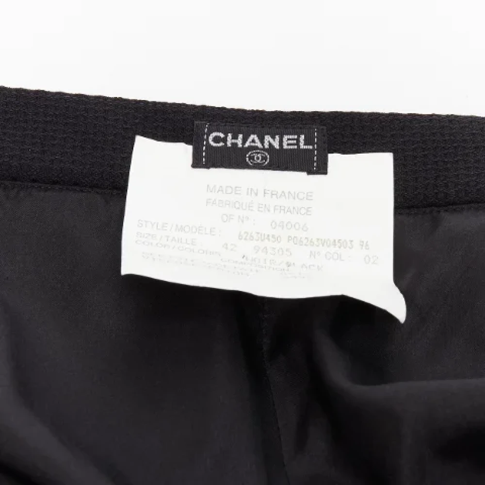 Chanel Vintage Pre-owned Viscose bottoms Black Dames