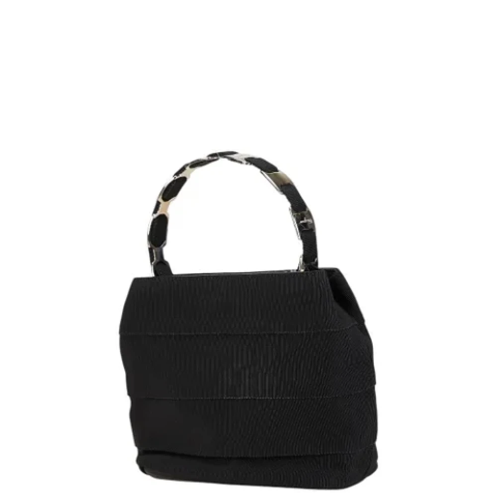 Salvatore Ferragamo Pre-owned Canvas handbags Black Dames