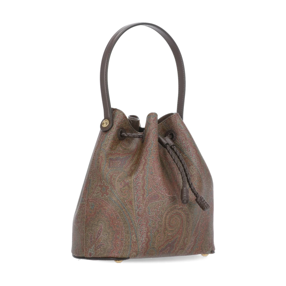 ETRO Bruine Katoenen en Leren Damentas Brown Dames