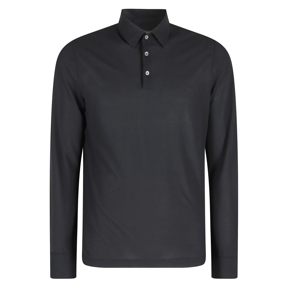 Zanone Svart Polo Ml Ice Cotton