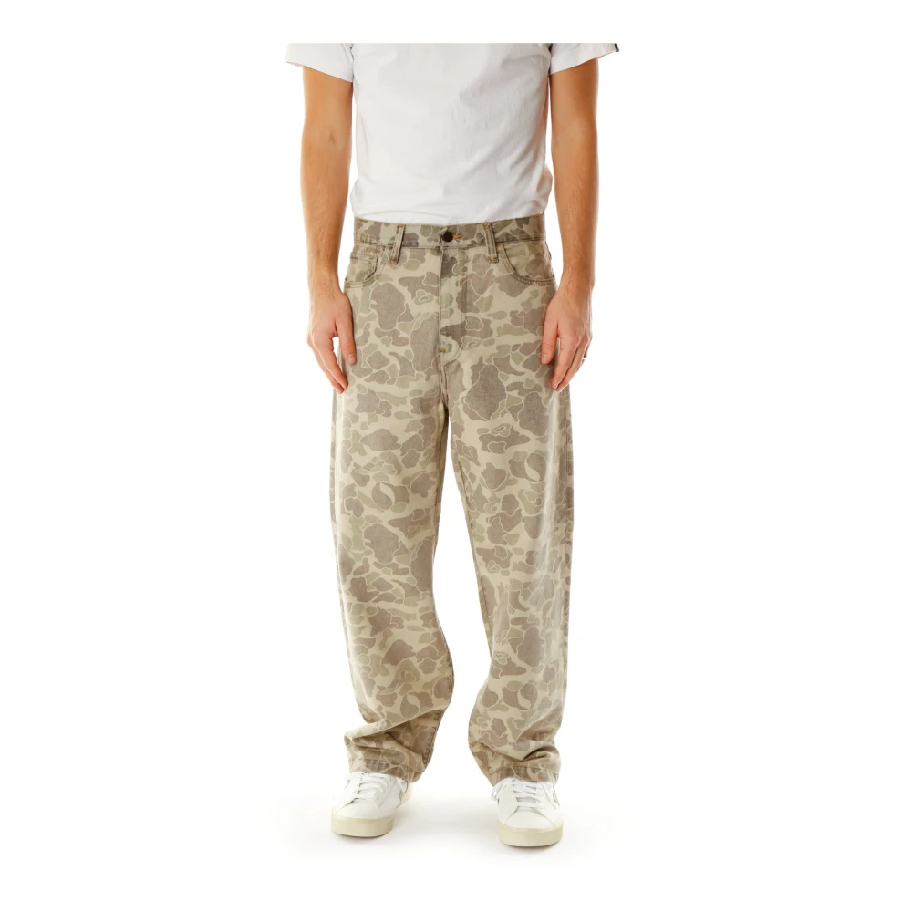 Carhartt WIP Camouflage Loose Fit Tapered Broek Multicolor Heren