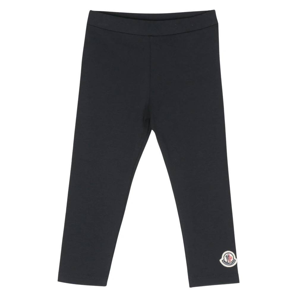 Moncler Girls Blue Leggings, 18 M, Logo Leggings