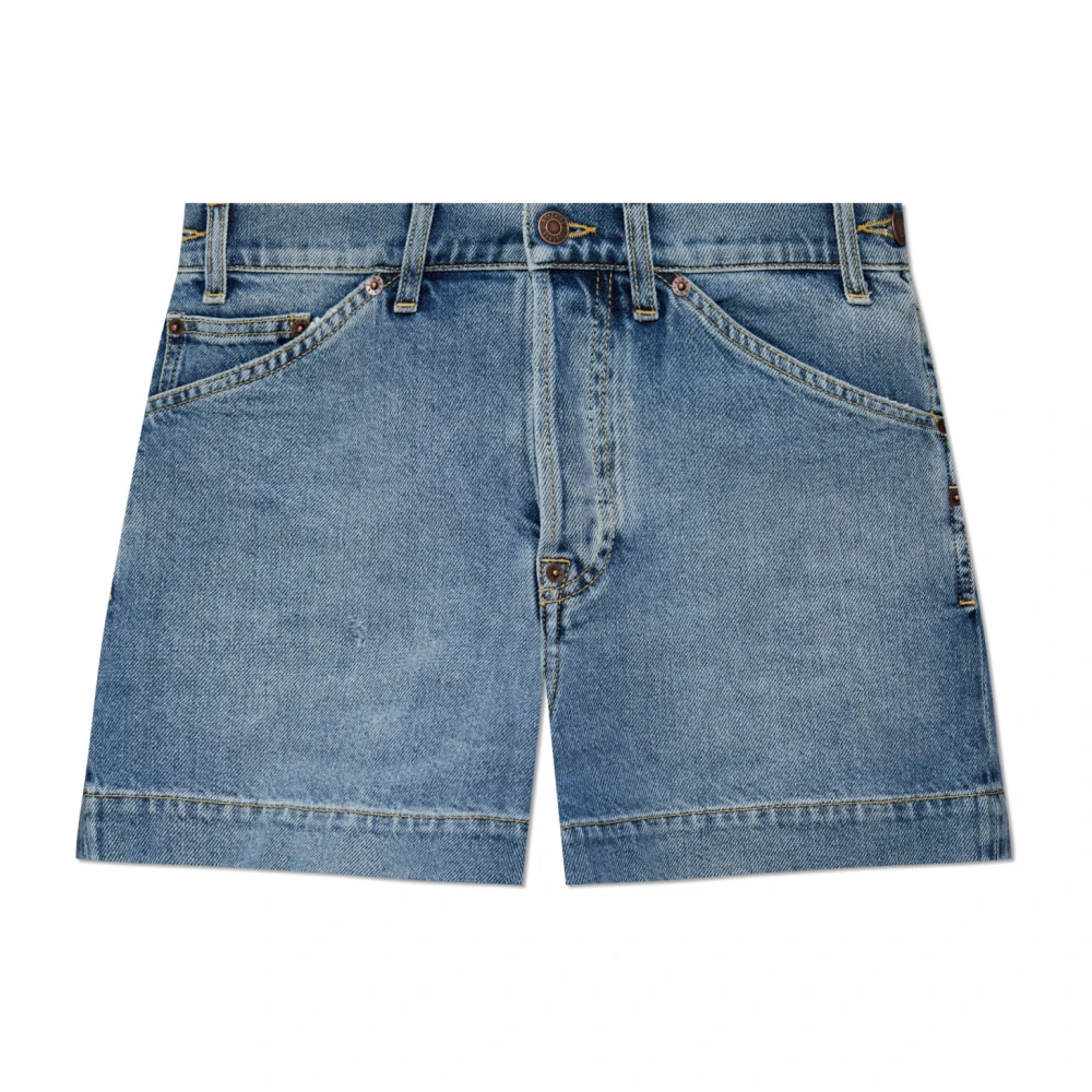 Moschino Denim shorts met vintage effect Blue Dames