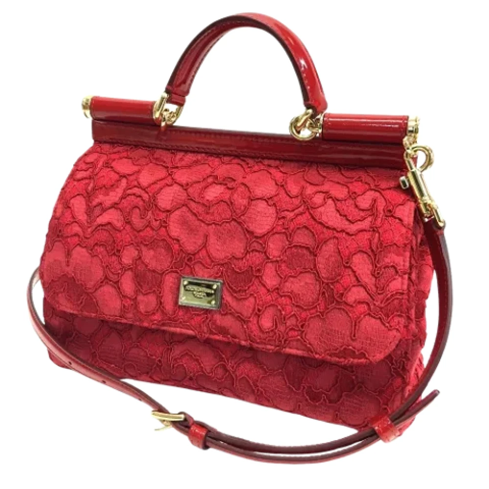 Dolce & Gabbana Pre-owned Leather handbags Red Dames