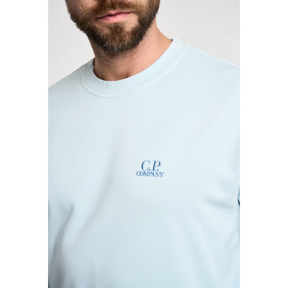 C.P. Company Geribbelde Crewneck Sweater Blue Heren