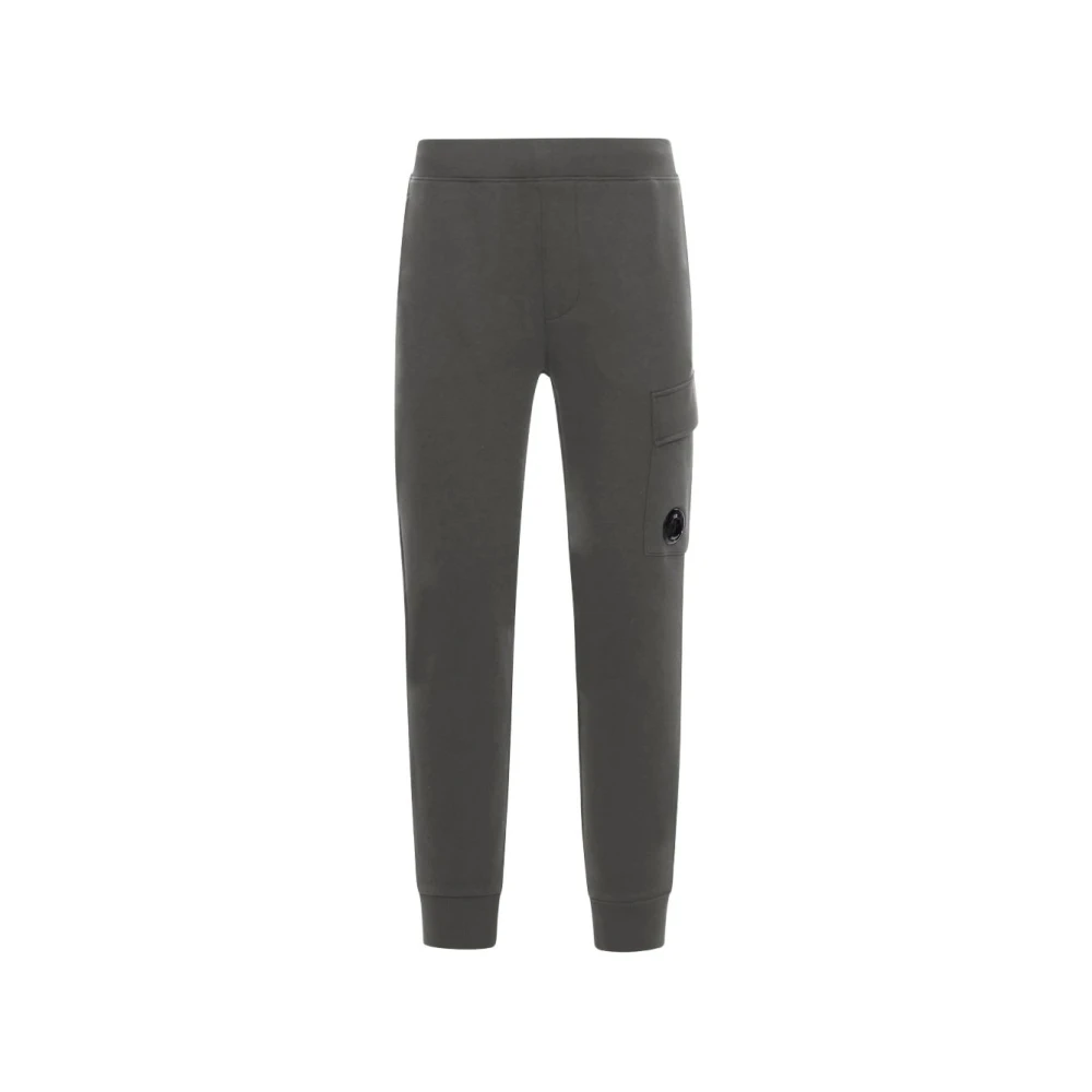 C.p. Company Men's Gray Sweatpants, M, Cotton Fleece Joggers