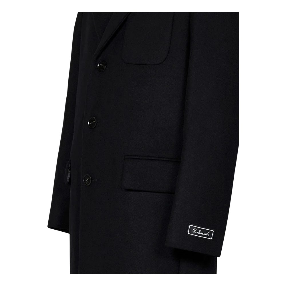 Lacoste Blauwe Wollen Jas Elegante Stijl Blue Heren