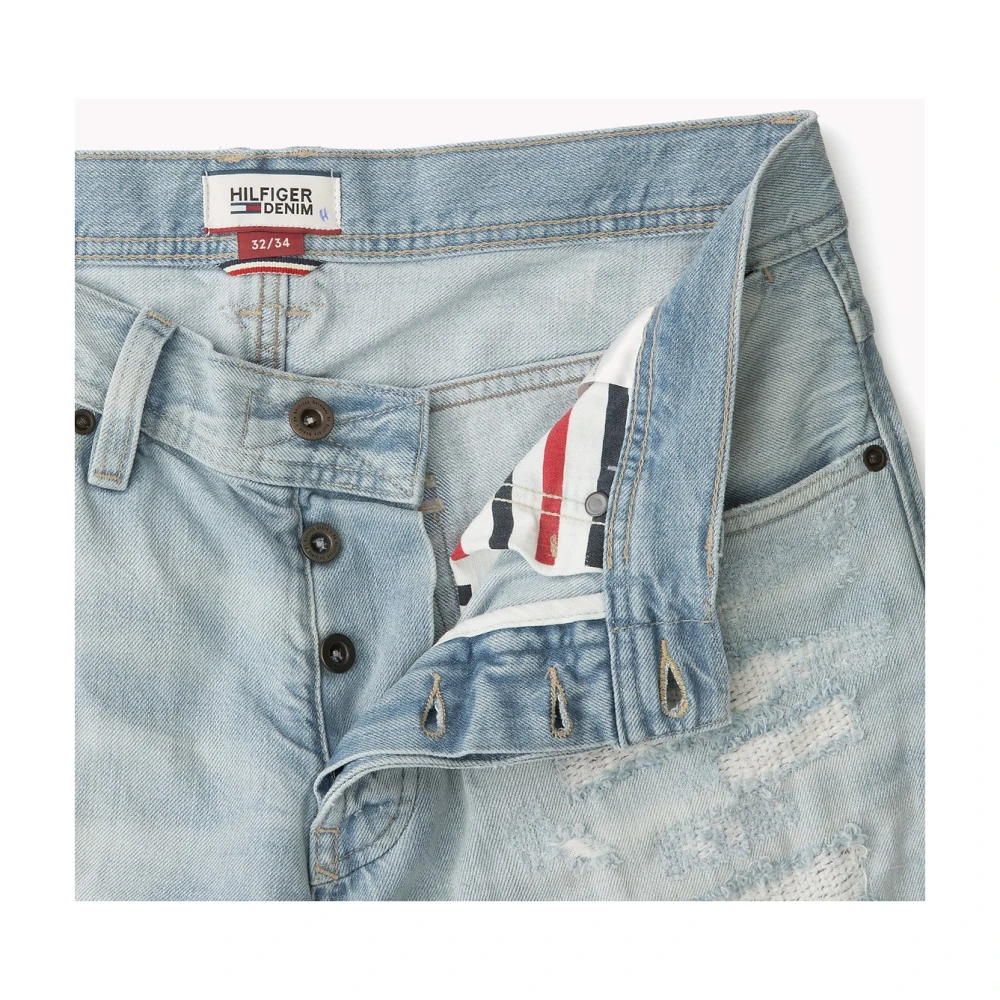Tommy Hilfiger Blauwe Jeans met Vlagdetail Blue Heren