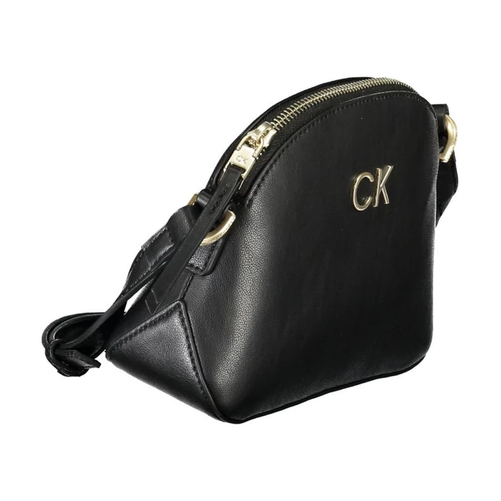 Calvin Klein Zwarte Verstelbare Handtas met Interne Zak Black Dames