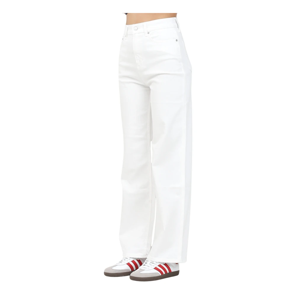 Tommy Jeans Witte Denim Jeans Wijde Pijp White Dames