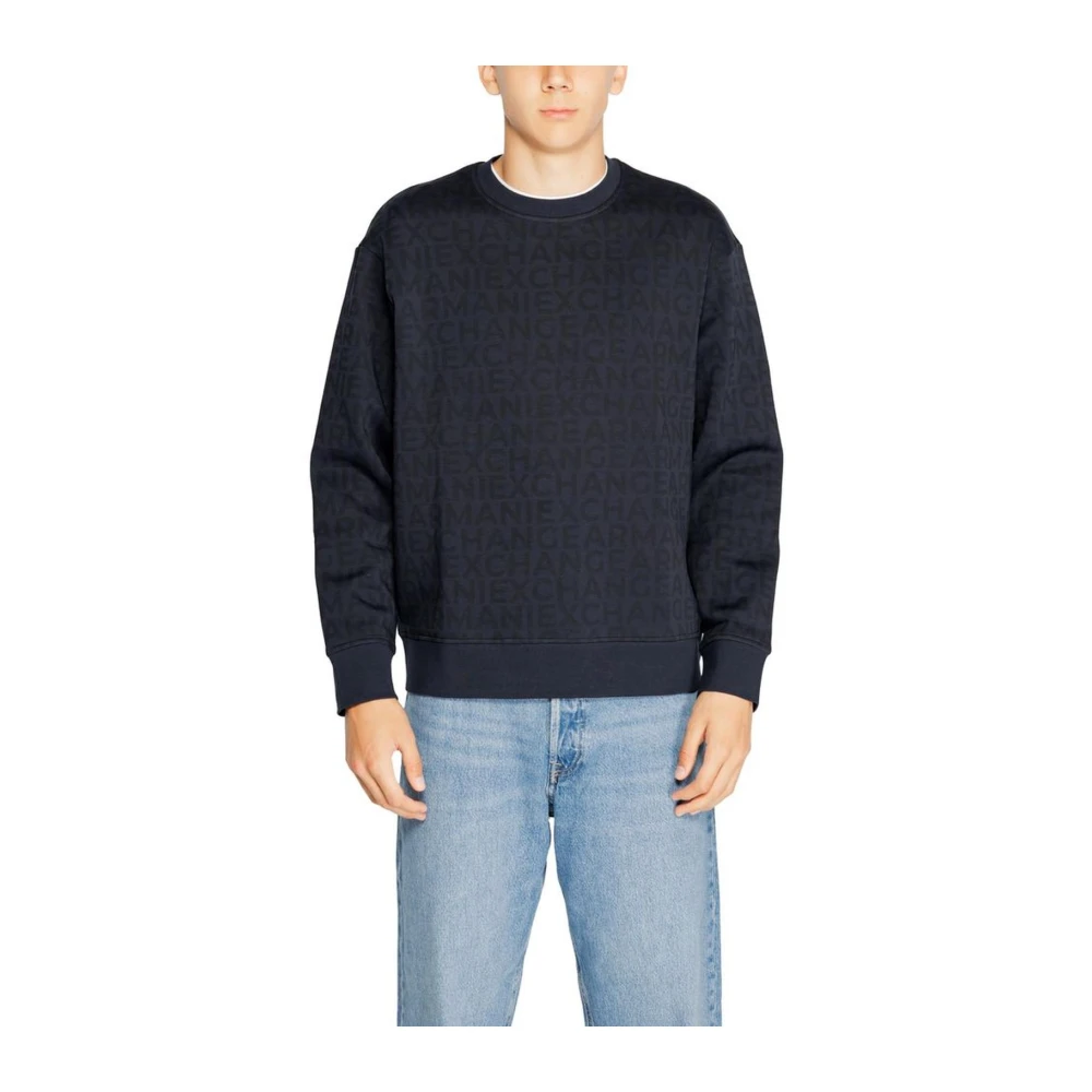 Armani Exchange Katoenmix trui met elastaan Blue Heren