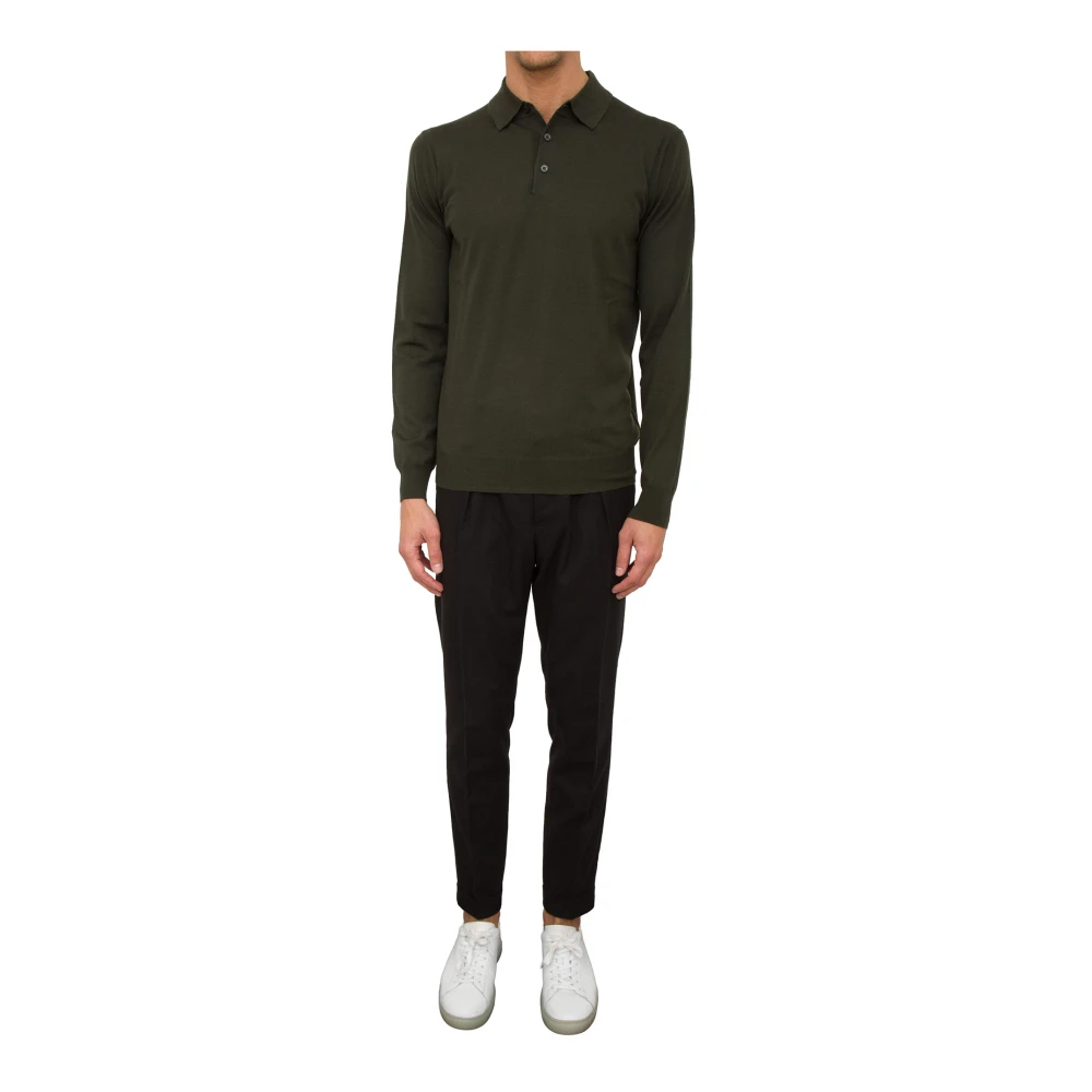 Paolo Pecora Groene Polo Shirt Green Heren
