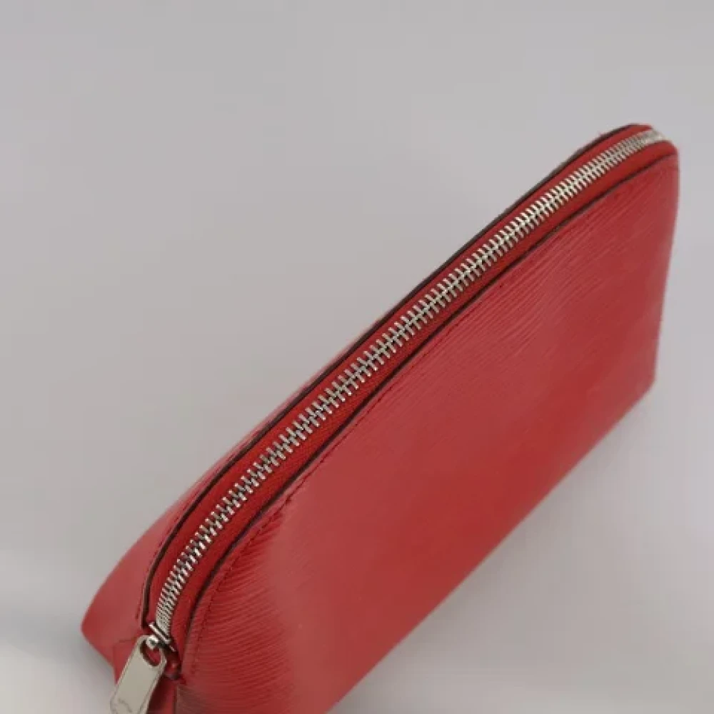 Louis Vuitton Vintage Pre-owned Leather pouches Red Dames