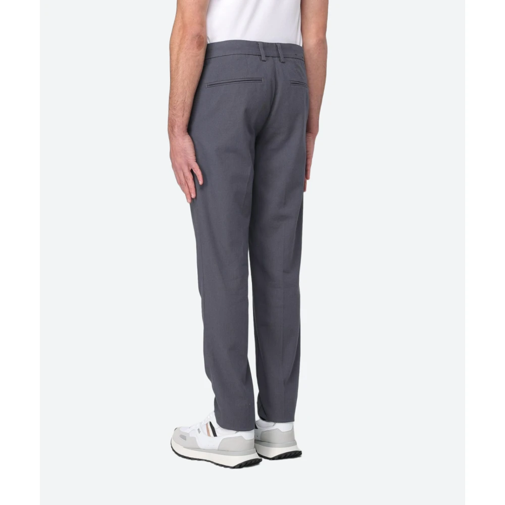 Hugo Boss Slim Fit Katoenen Broek Blue Heren