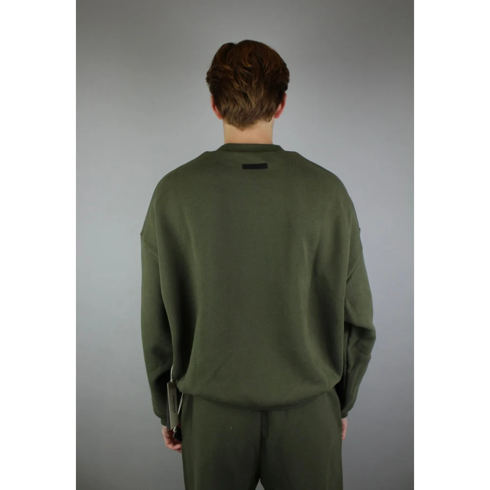 Fear Of God Militair Groene Fleece Crewneck Green Heren