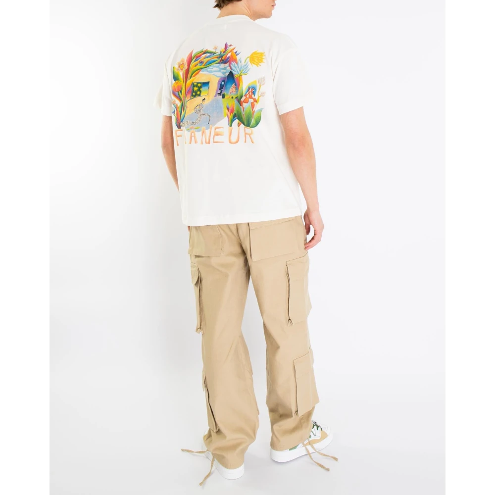 Flâneur Heren Passage Of Time T-Shirt Wit White Heren
