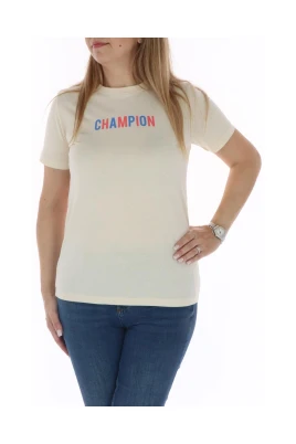 Beige Tryckt Rund Hals T-shirt