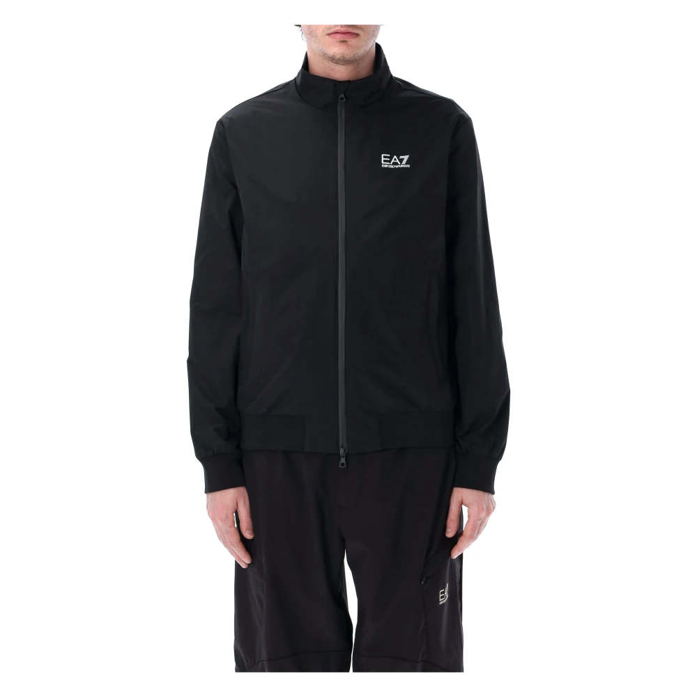 Emporio Armani Ea7 Hombre Negra Sudadera Con Cremallera Core Identity