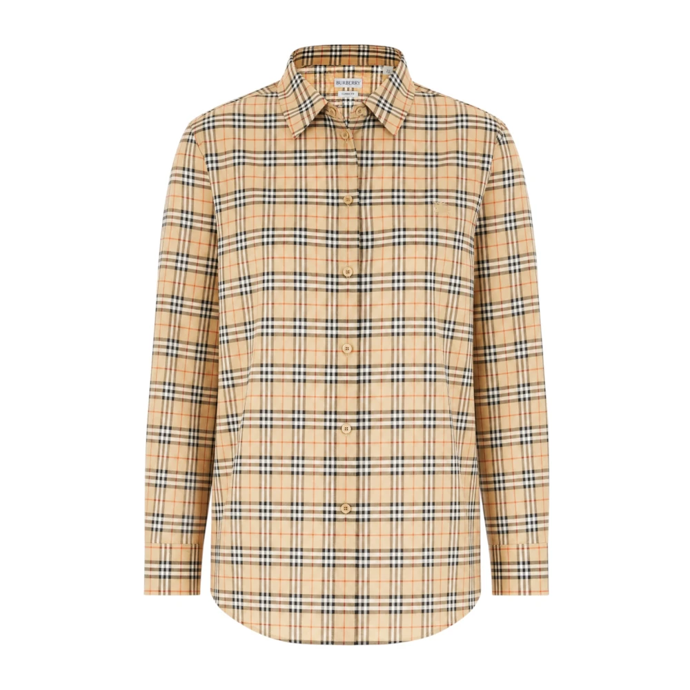 Burberry Donna Beige - Emma Chk Shirt - Blouses & Shirts - Xs - Immagine 4
