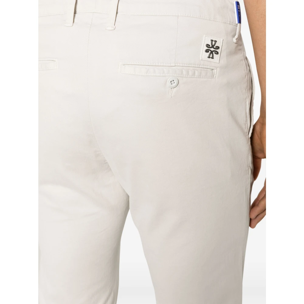 Jacob Cohën Handgemaakte Katoenen Broek Bobby Model White Heren