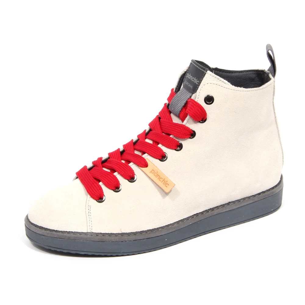 Panchic Witte Suède Mid Cut Schoenen Dames Schoenen