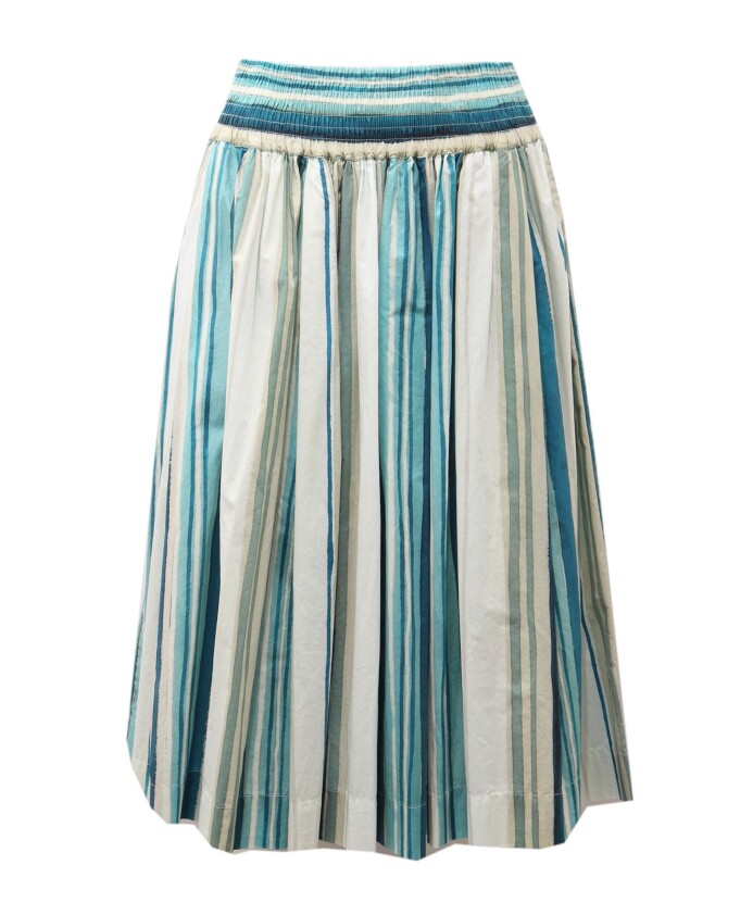 jupe-en-coton-bleu-vert-clair