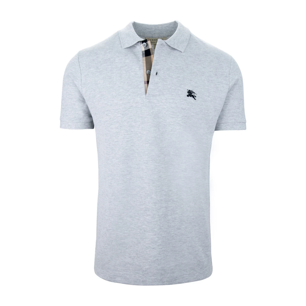 Burberry Katoenen poloshirt met korte mouwen Gray Heren