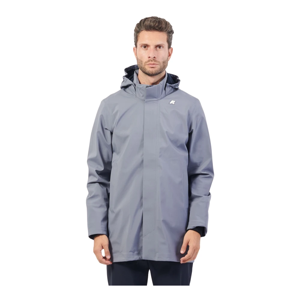 K-way Grijze Bonded Parka Jas Gray Heren