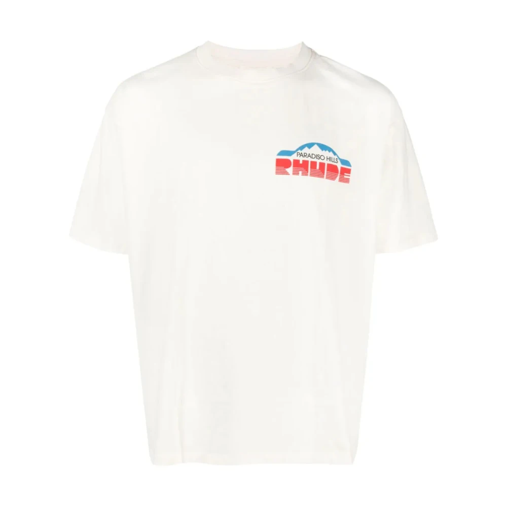 Rhude Paradiso Rally Tee Witte T-shirts en Polos White Heren