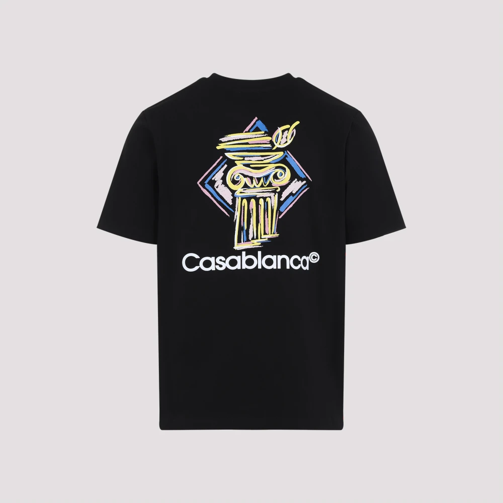 Casablanca Zwarte T-shirt voor mannen Stijlvol Black Heren