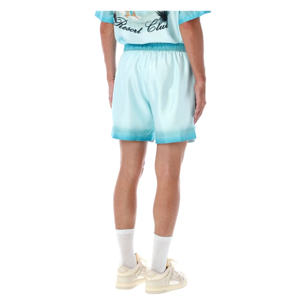 Amiri Zijden Resort Club Cerulean Shorts Blue Heren