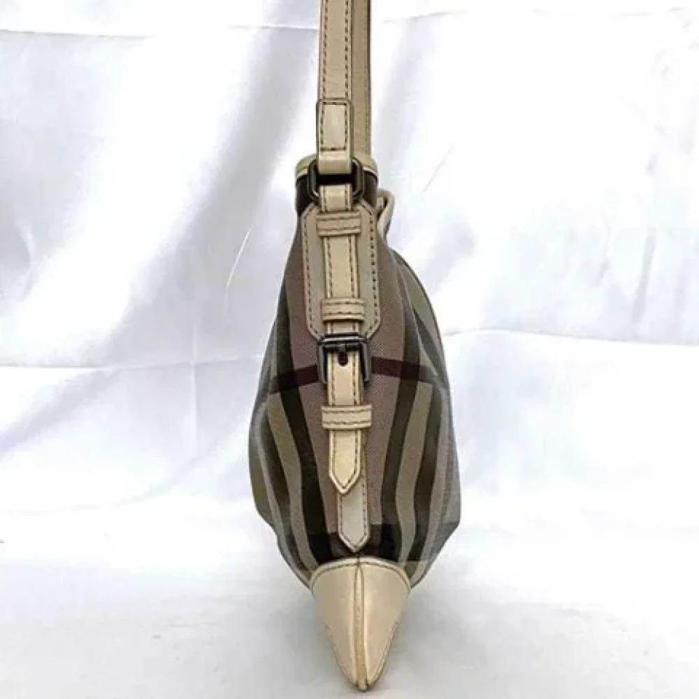 Burberry Vintage Pre-owned Plastic shoulder-bags Beige Dames