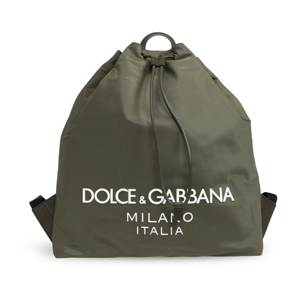 Dolce & Gabbana Rugzak met logo Green Heren