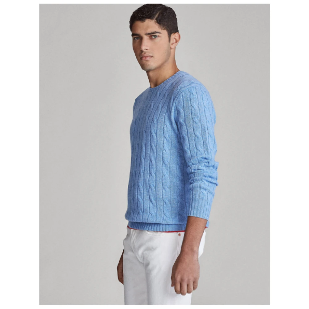 Polo Ralph Lauren Klassieke Italiaanse kasjmier trui Blue Heren