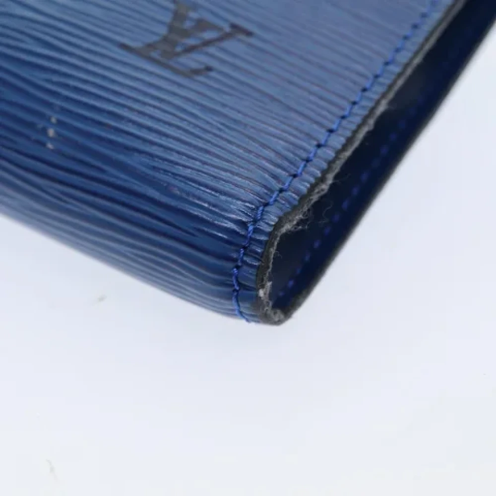 Louis Vuitton Vintage Pre-owned Leather pouches Blue Dames