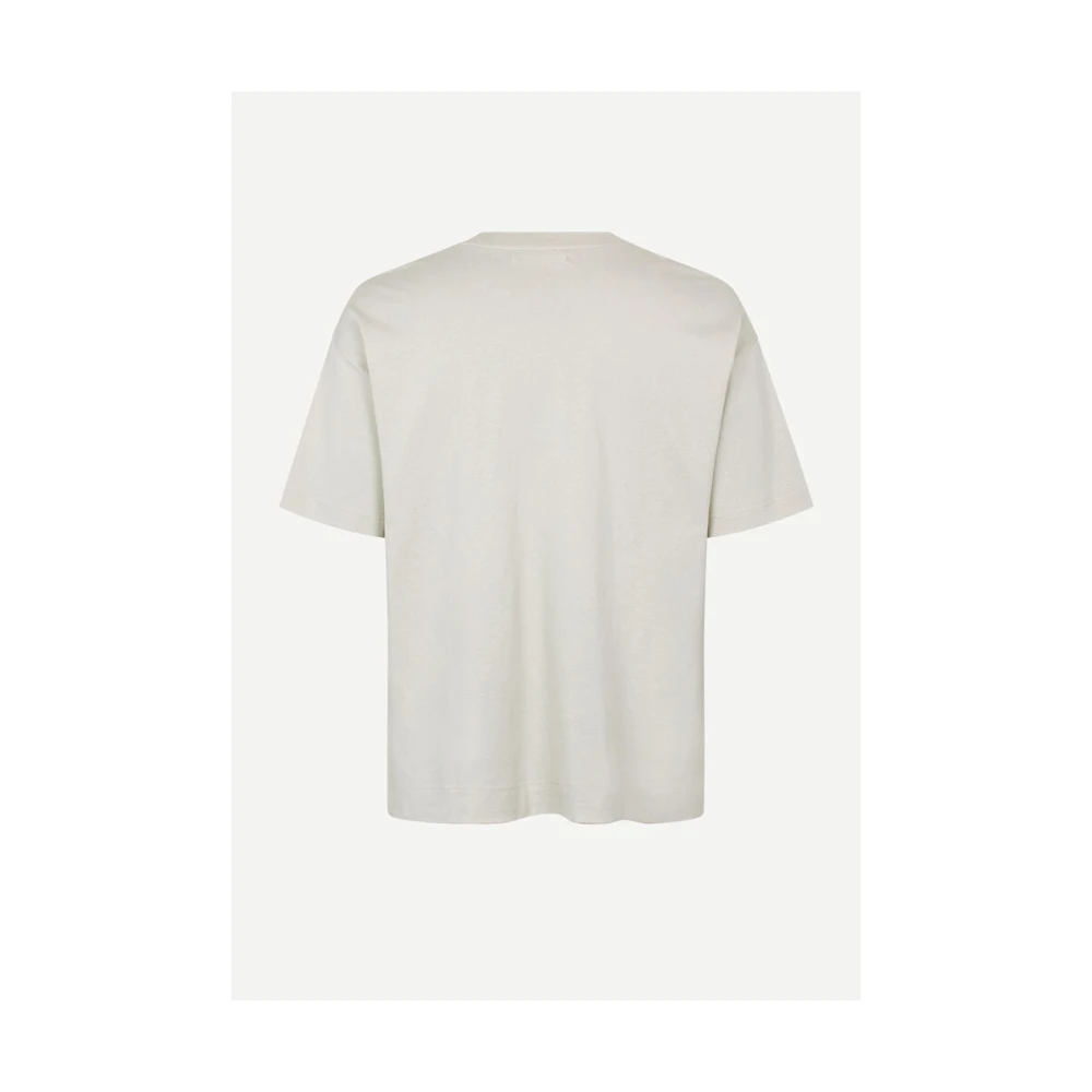 Samsøe Ruimvallend Bedrukt T-shirt Beige Heren
