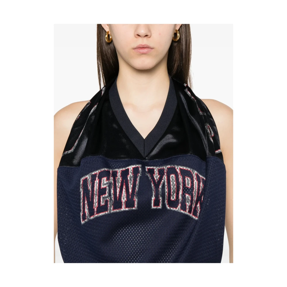 alexander wang Navy Blauw Halternek Strapless Open Rug Blue Dames