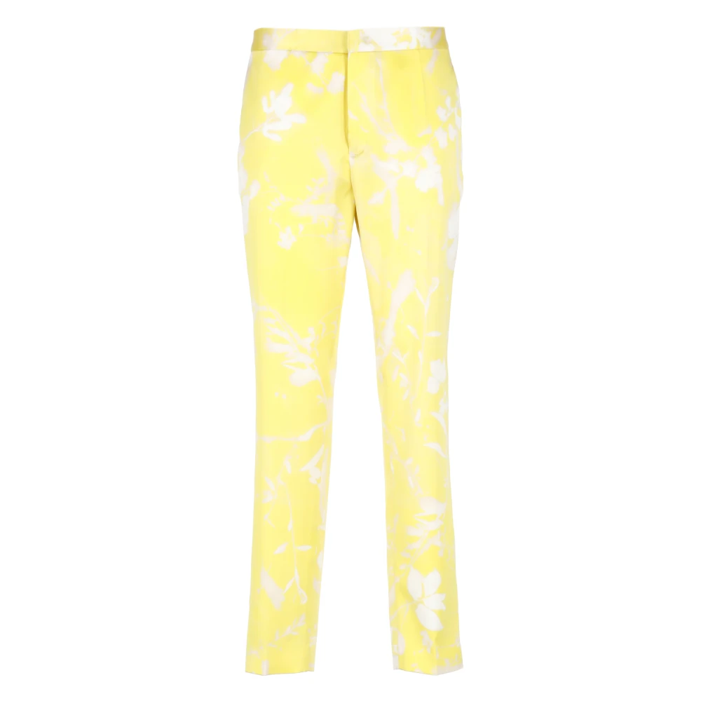 Fabiana Filippi Gele satijnen broek met contrasterende details Yellow Dames