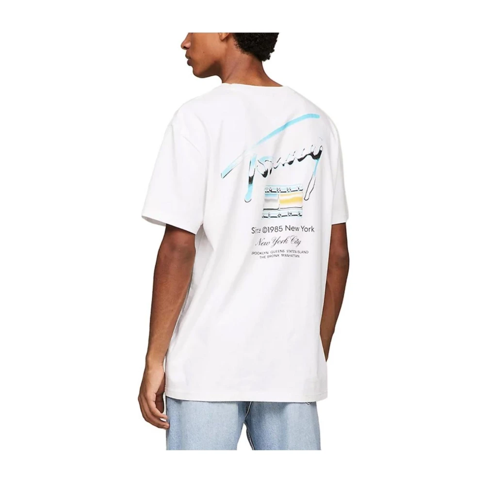 Tommy Hilfiger Metallic Reg T-shirt White Heren