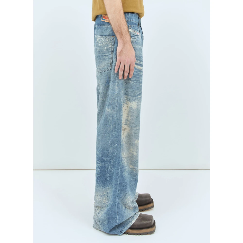 Diesel Vintage Distressed Jeans met Devoré Behandeling Blue Heren