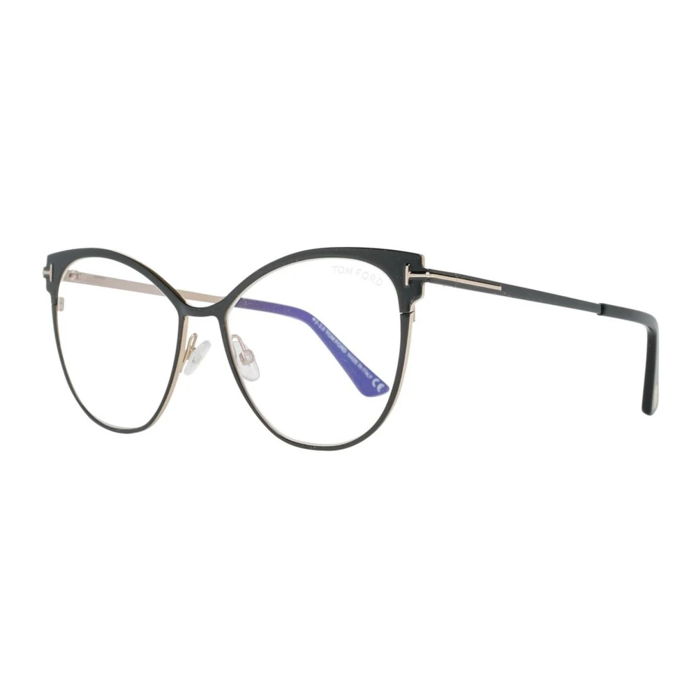 Tom Ford Zwarte volledig omrande optische monturen met veerscharnieren Black Dames
