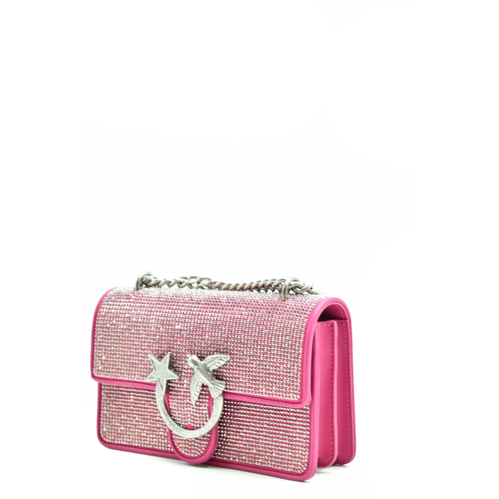 pinko Stijlvolle Schoudertassen Pink Dames