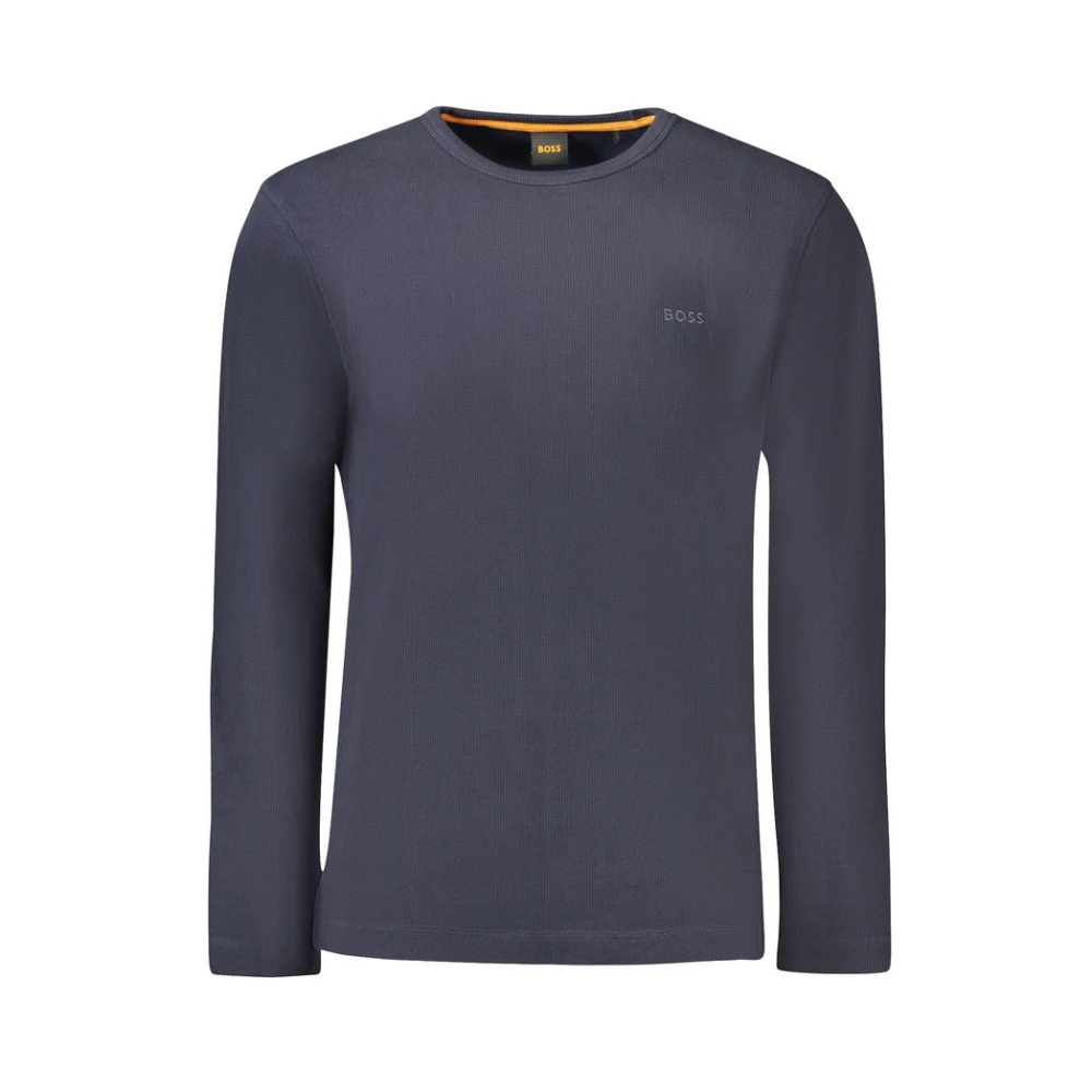 Hugo Boss Blauwe Katoenen Trui Blue Heren