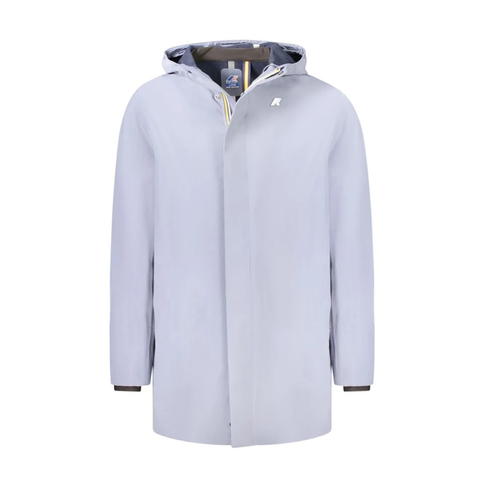 K-way Stijlvolle Grijze Polyester Regenjas Gray Heren
