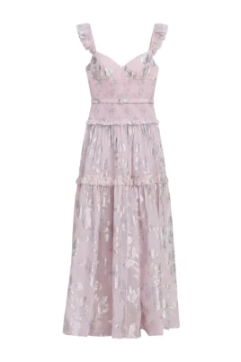 Chiffon Ruffled Maxi Dress