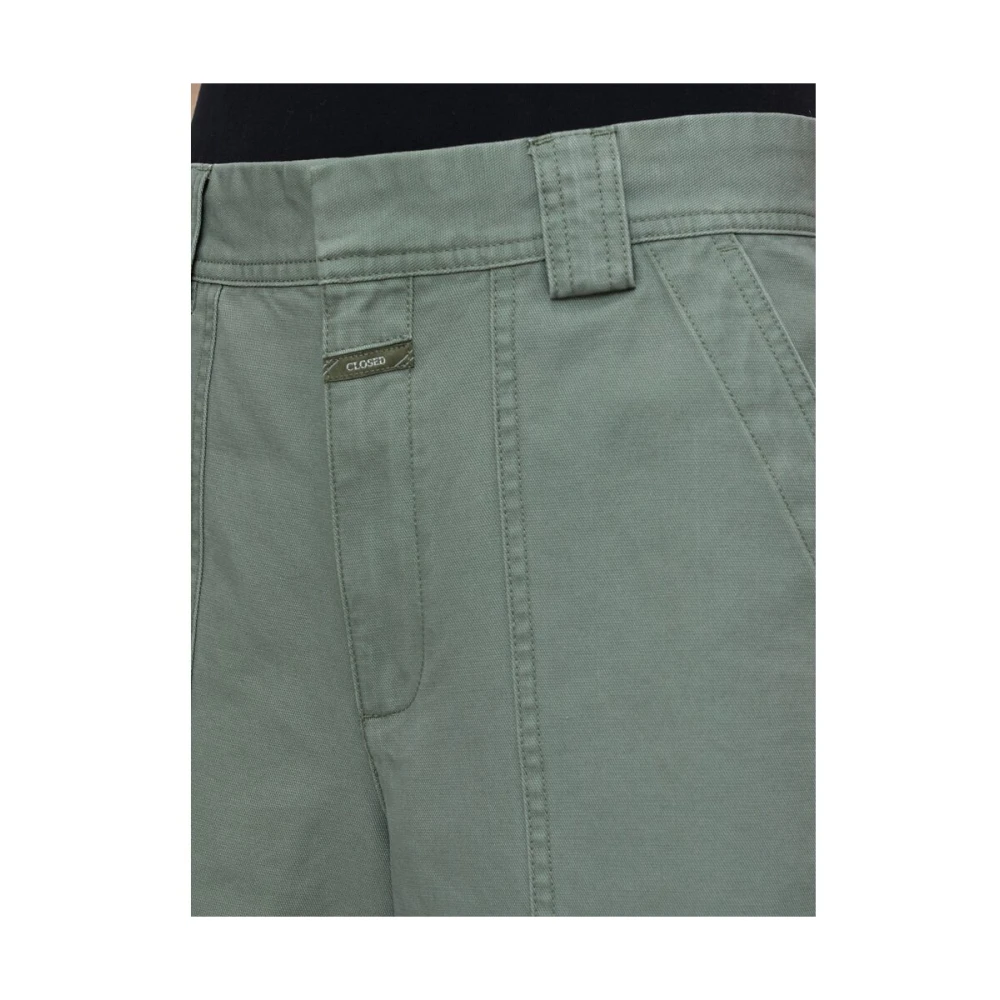 closed Jade Groene Drukknopen Manchetten Broek Green Dames