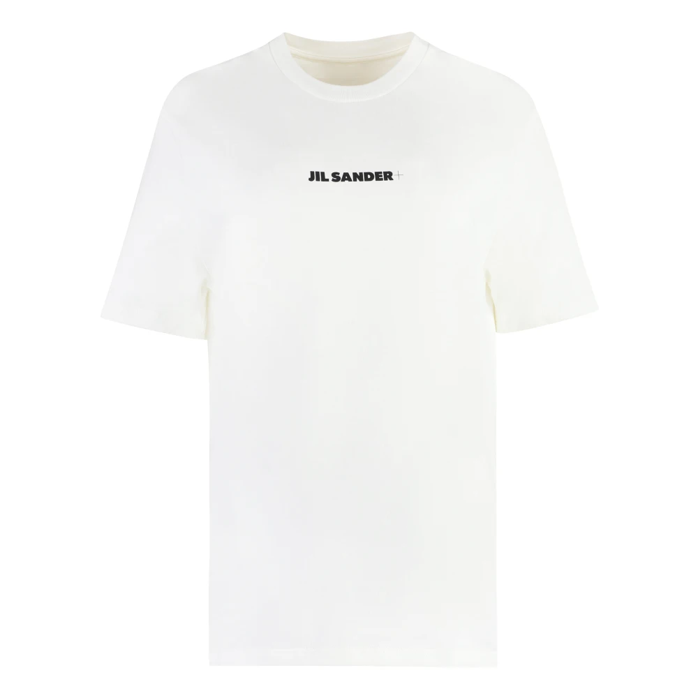 Jil Sander Women's White Logo Cotton T-Shirt - T-Shirts - Xs - Tops