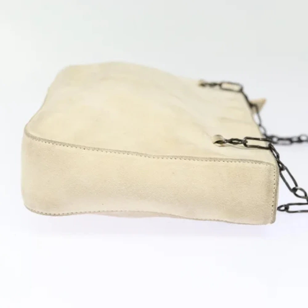 Prada Vintage Pre-owned Suede shoulder-bags Beige Dames